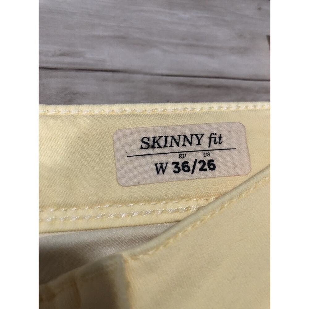 Bonobo Jeans Womens 2Tall Yellow Denim Pants Skinny Leg W:26x33 N41 - Picture 7 of 8